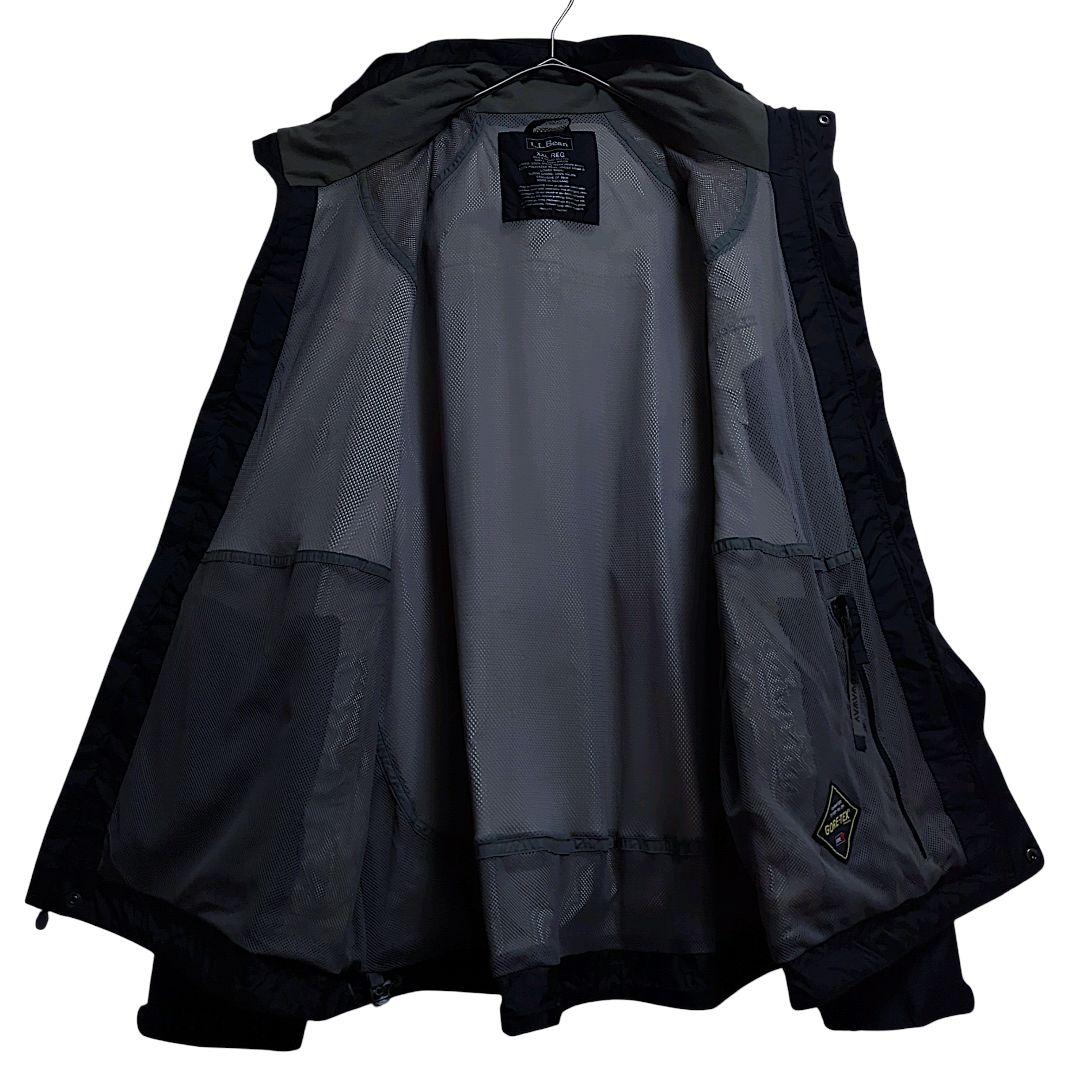 L.L.Beanゴアテックスマウンテンパーカー ブラック　刺繍ロゴ　メンズXXL
