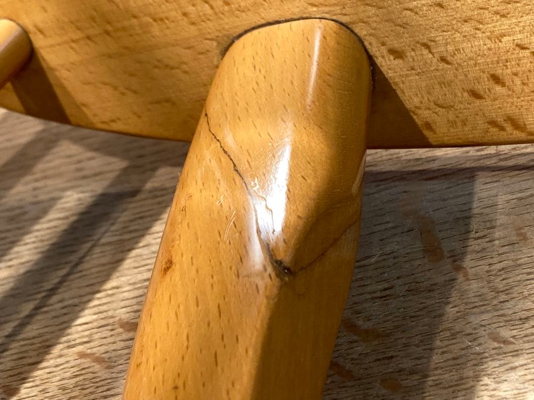 画像83枚 キツツキ ダイニングチェア リペア有 ナチュラル 昭和56年 アーム