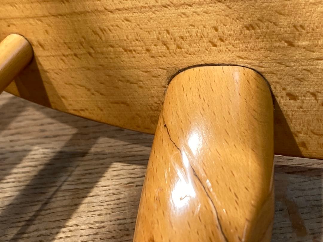 画像83枚 キツツキ ダイニングチェア リペア有 ナチュラル 昭和56年 アーム