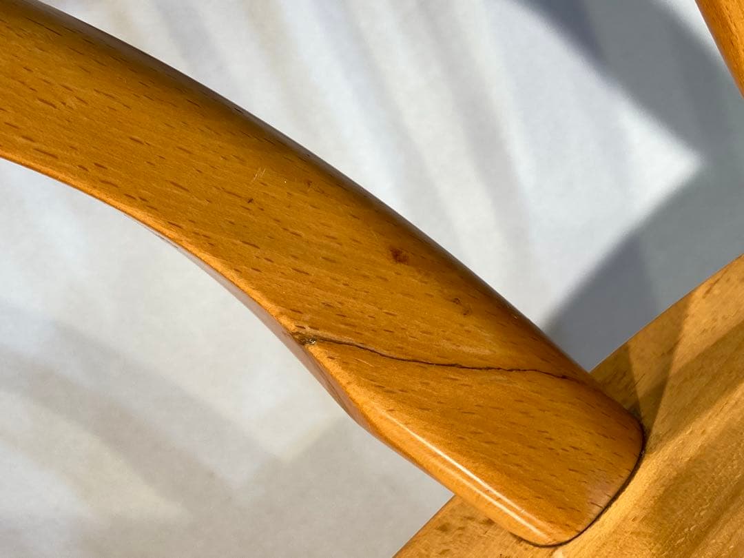 画像83枚 キツツキ ダイニングチェア リペア有 ナチュラル 昭和56年 アーム