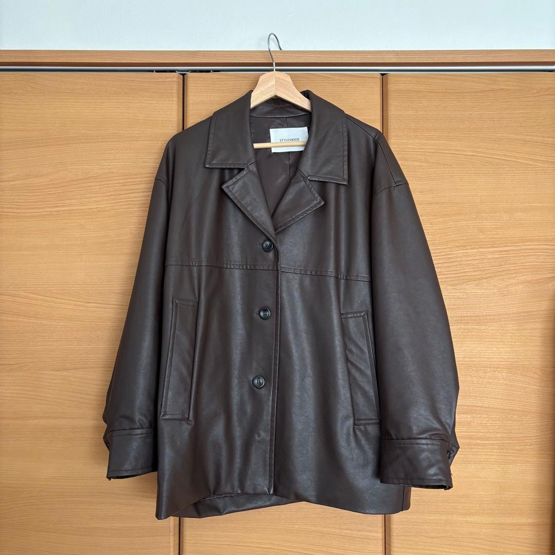 STYLEMIXER フェイクレザージャケット