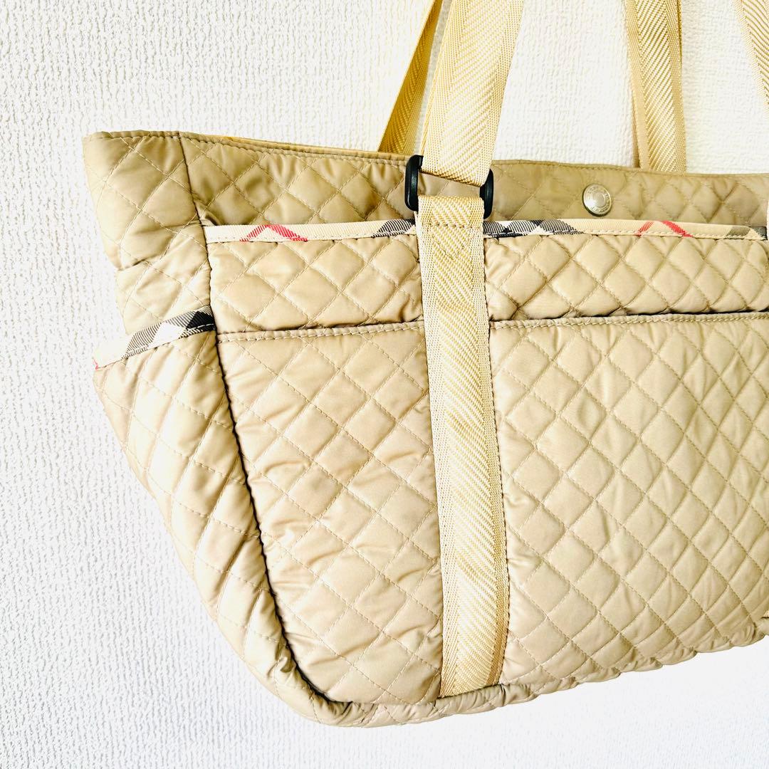 美品‼️Burberry バーバリー❤️ベージュ❤️キルティング❤️マザーズバッグ❤️希少