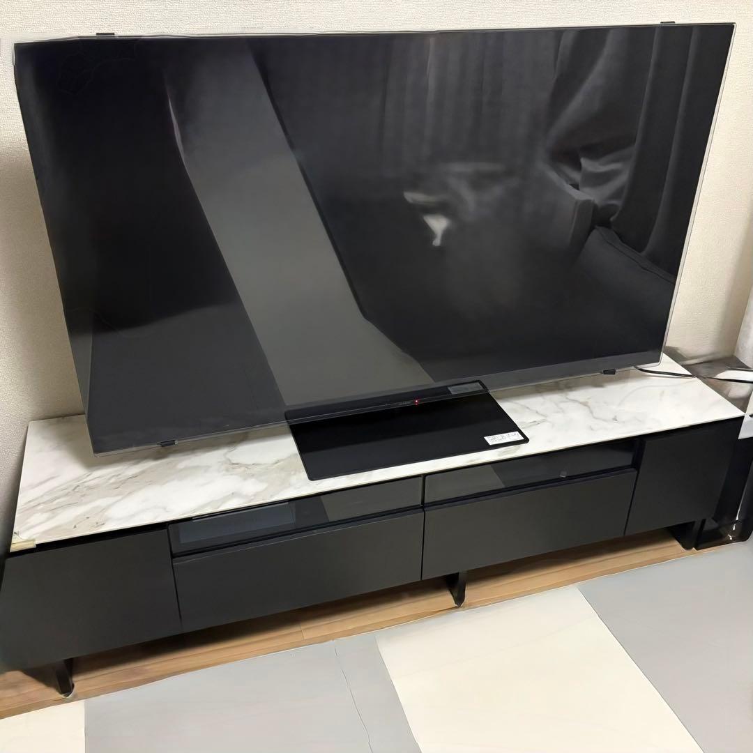 【定価7万】東京インテリア　テレビ台　テレビボード　ローボード　大理石調マーブル