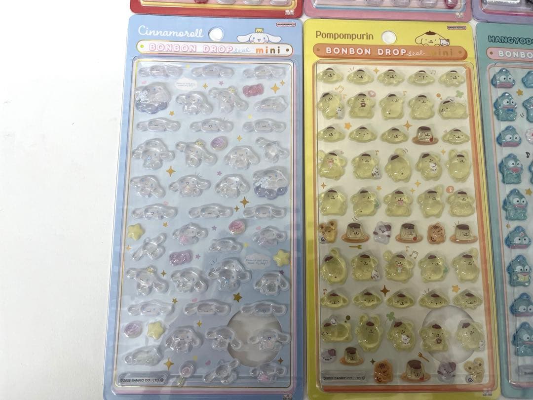 【正規品】サンリオ　ボンボンドロップシールミニ　8種コンプリート