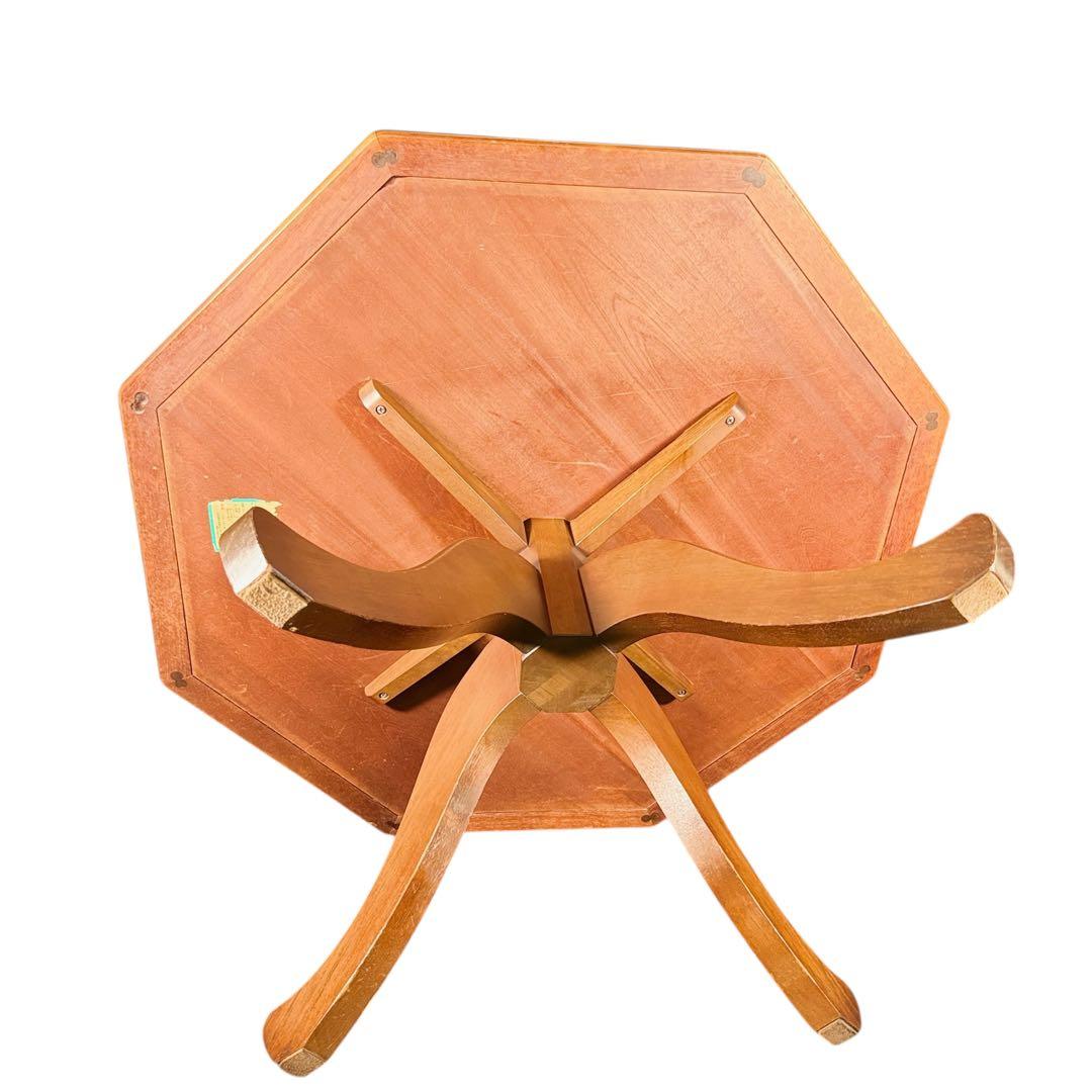 HR762 【天板木目が素敵な】maruni センターテーブル　8角形