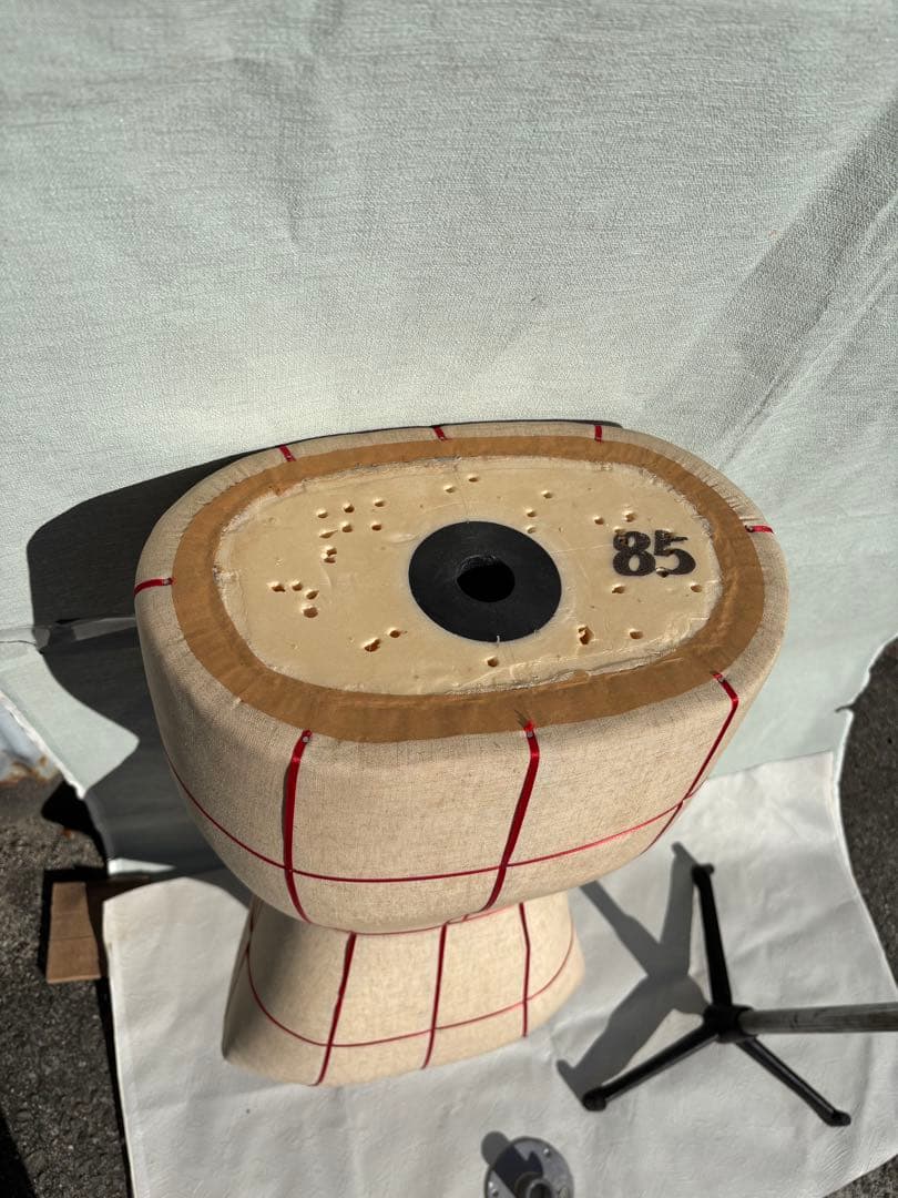 ボディーライン入り　トルソー　マネキン　洋装ソーイング布製スタンド付き針打てます