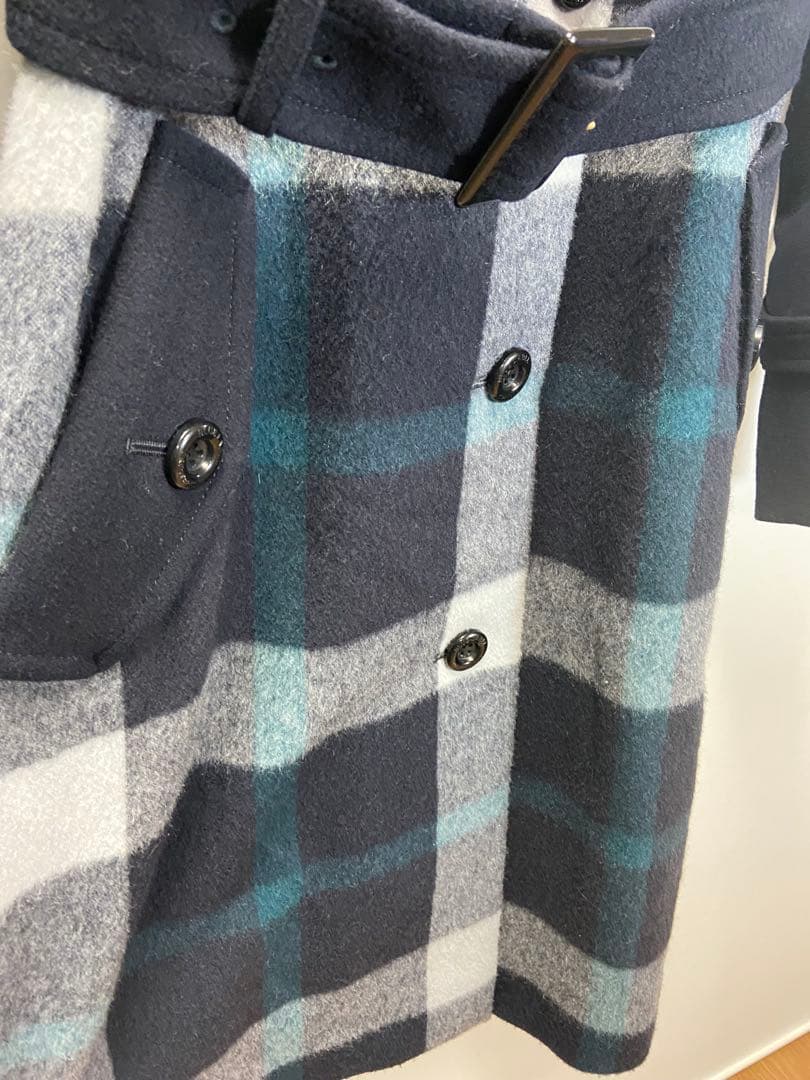 ブルーレーベル・クレストブリッジ クレストブリッジチェックショートビーバーコート