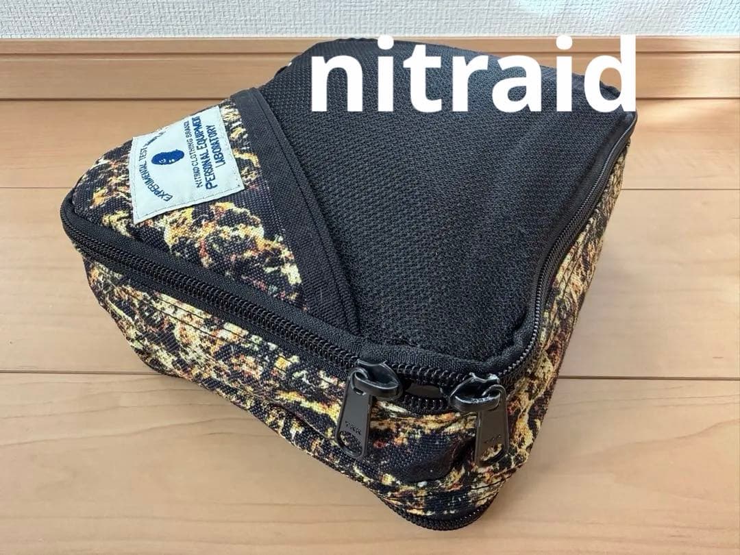 【激レア★美品】nitraid 洗面バッグ トラベルバッグ リアルウィード