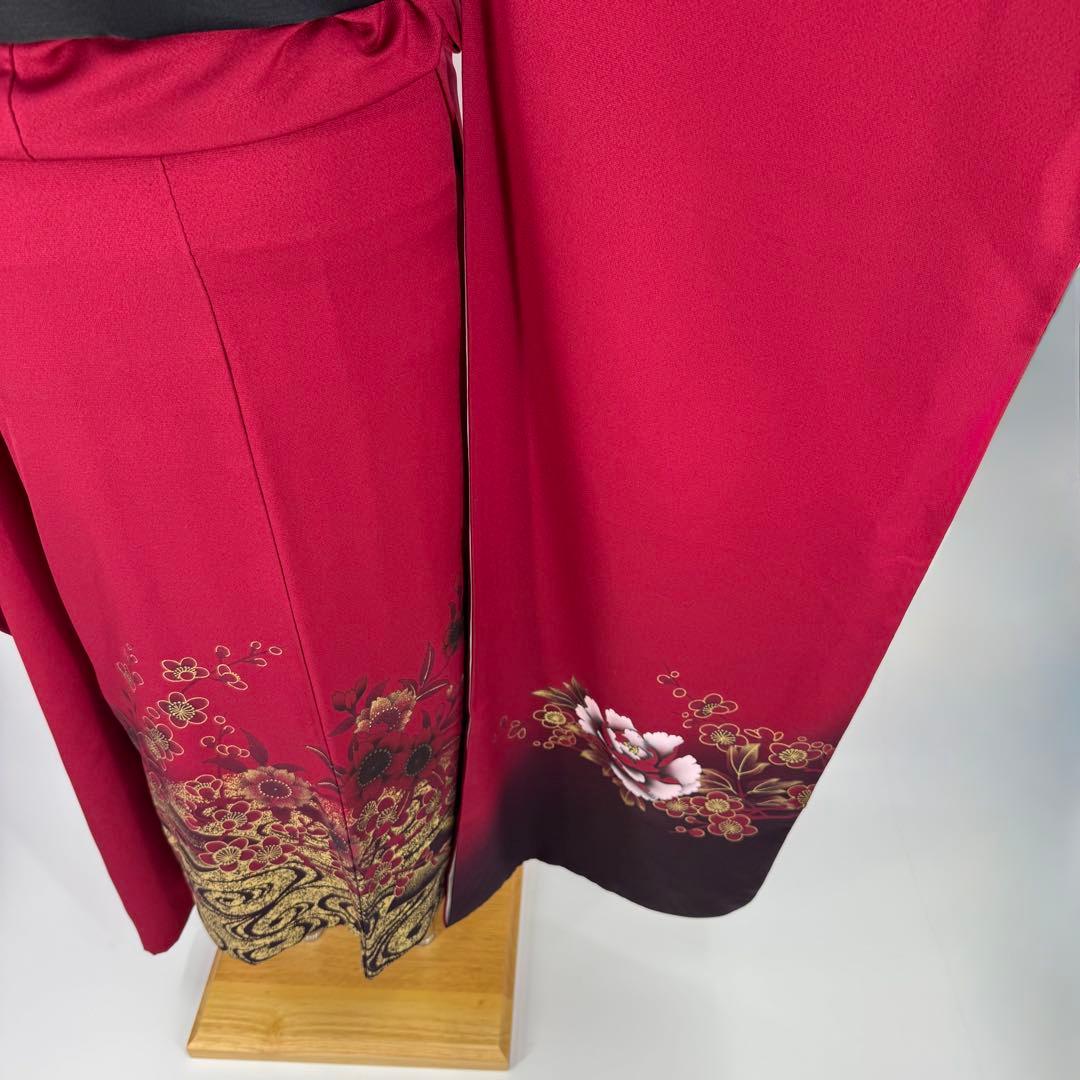 振袖豪華11点フルセット　赤系　金彩　刺繍　成人式　お正月　結婚式　いしげ