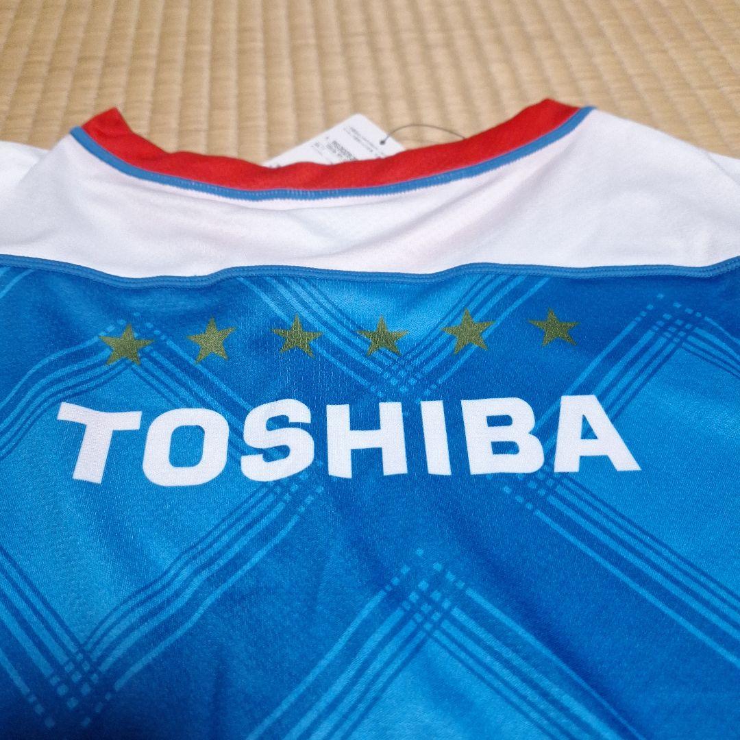 TOSHIBA ラガーシャツ 青