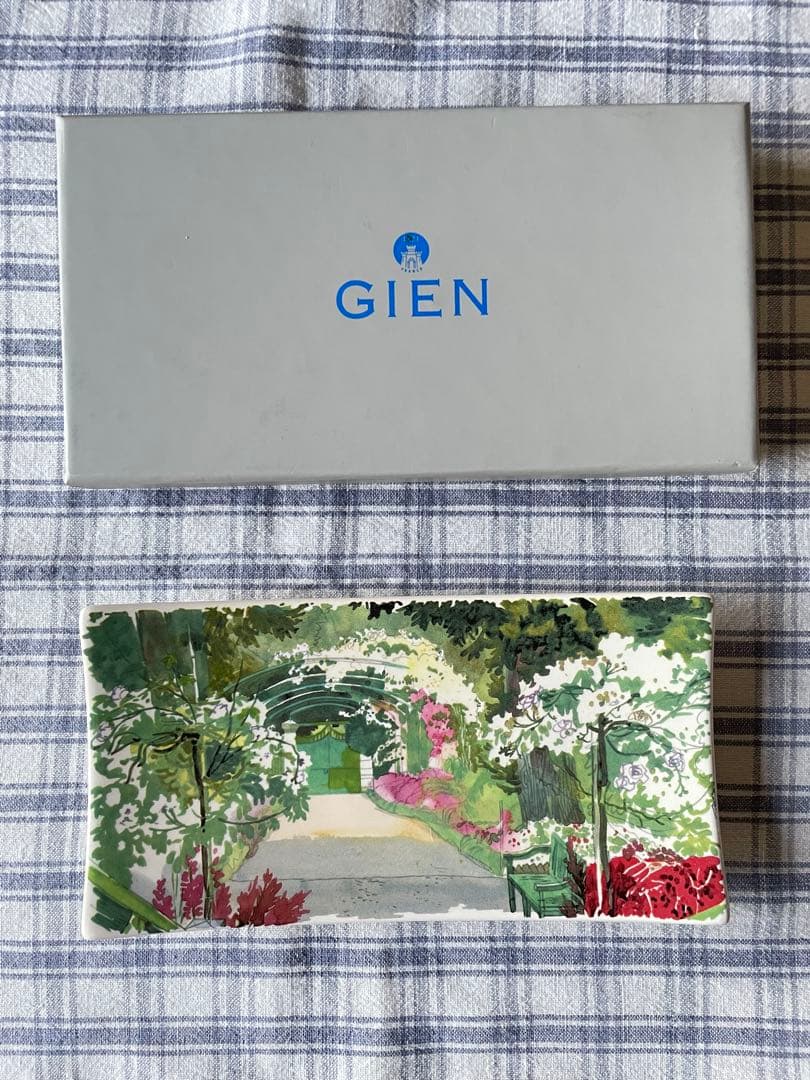 【新品】Gien ジアン　パリからジヴェルニーへ　モネの庭　長方形絵皿