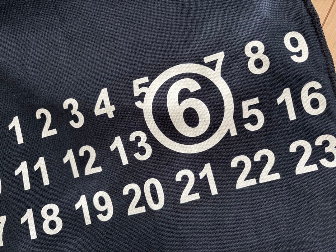 【MM6】メゾンマルジェラ トート バッグ キャンバス ナンバー カレンダー