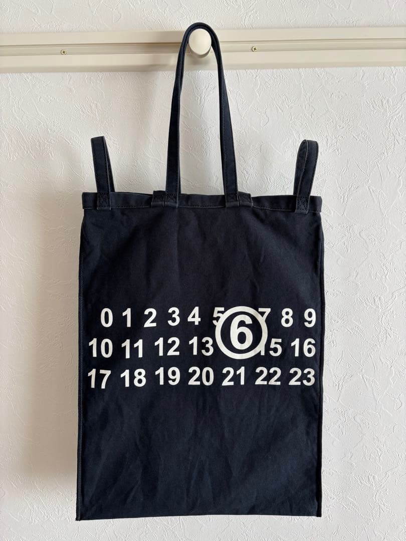【MM6】メゾンマルジェラ トート バッグ キャンバス ナンバー カレンダー