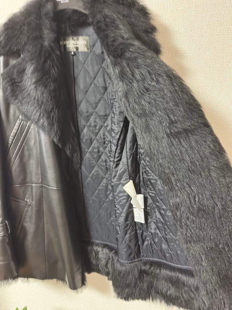 BODY DRESSING Deluxe レザーコート 9号 ブラック