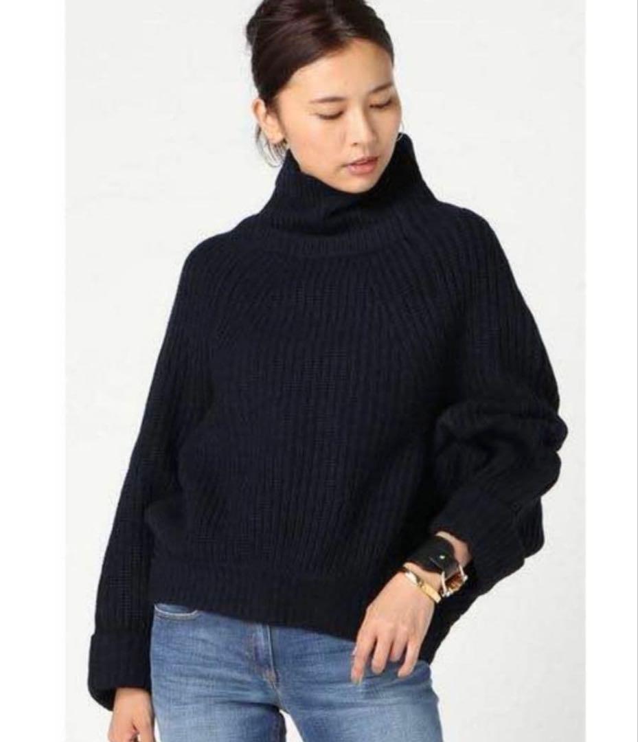 TOGA PULLA /ドルマン タートルニット／ネイビー36