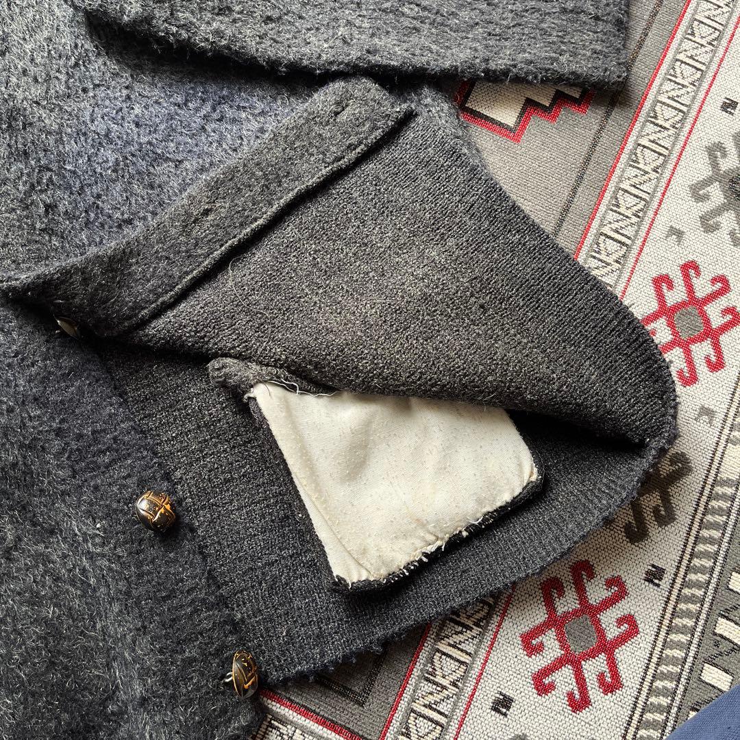 Special 60s モヘアカーディガン ブラック 毛足長 グランジ 50s