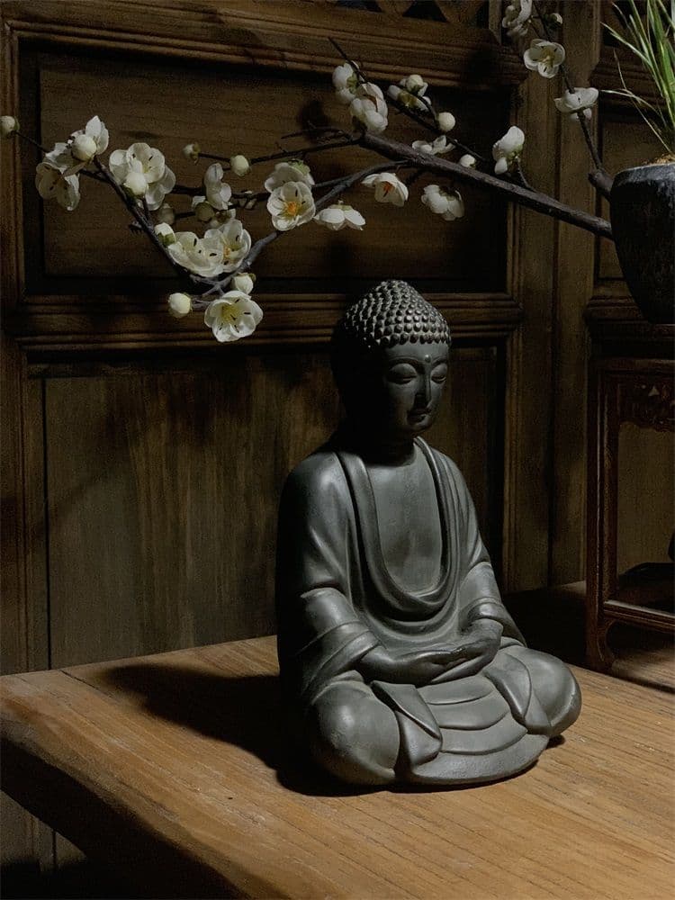 仏教美術 大日如来釈迦坐像 居宅 奉納 書斎 茶室 置物 装飾品 工芸品