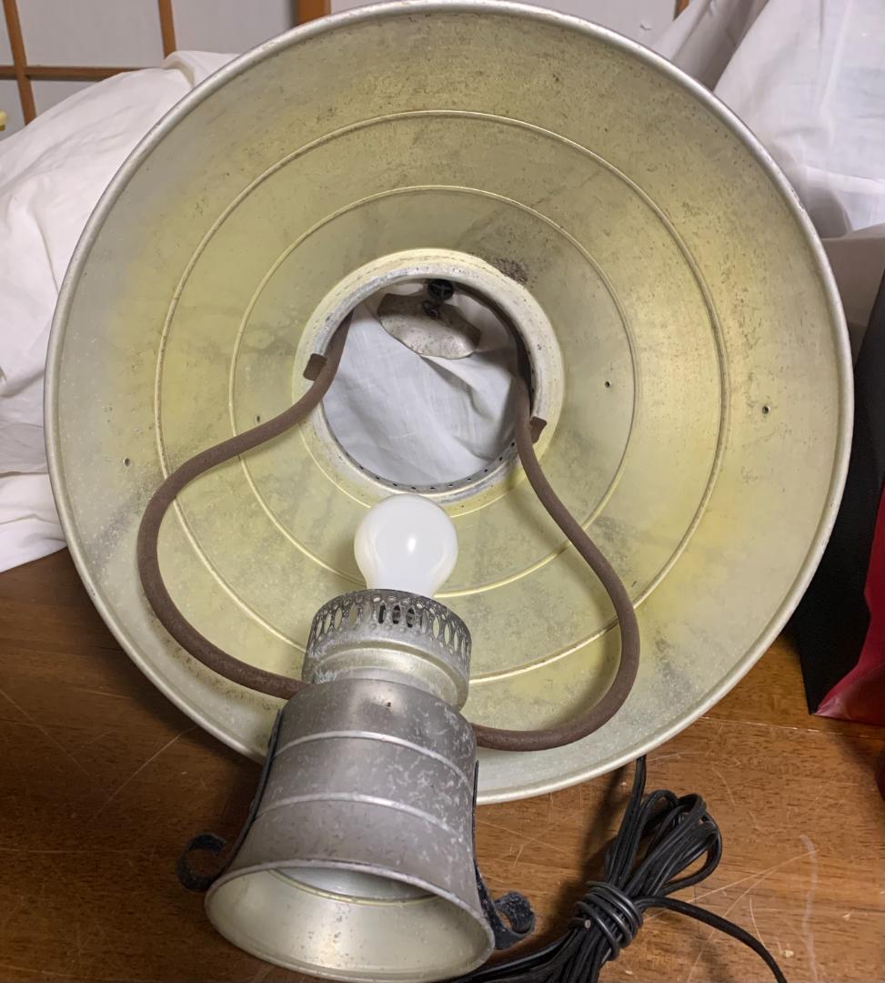 アンティーク!! アルミ製 ペンダントライト ヴィンテージ 現状品!!