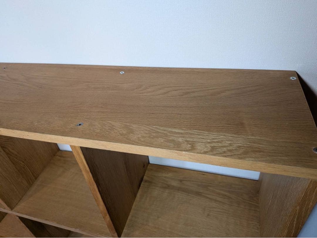 ■送料込■無印良品 スタッキングシェルフ 3×3 木製家具棚 オーク材 収納