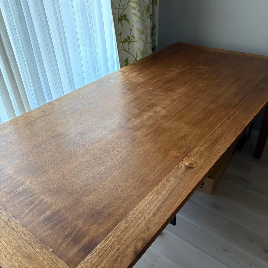 【ぺんたん】チーク無垢材 ダイニングテーブル190cm ☆店舗什器にも