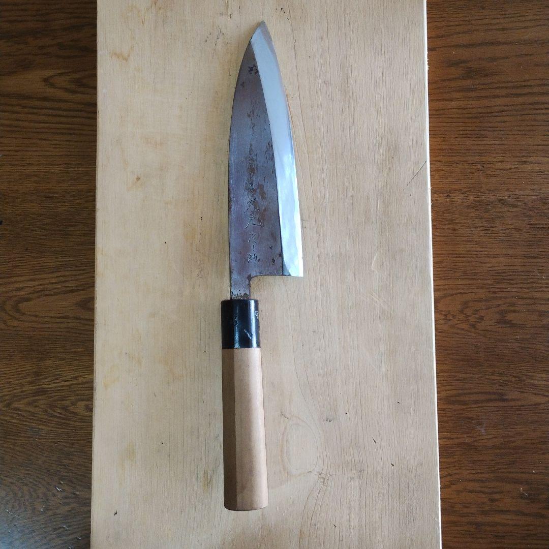 久元作　出刃包丁　全長335mm