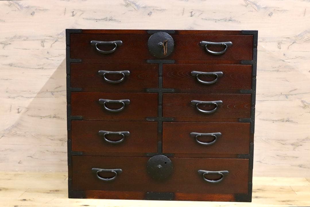 GMIS259○仙台箪笥 時代箪笥 整理箪笥 引出し収納 和家具 和モダン