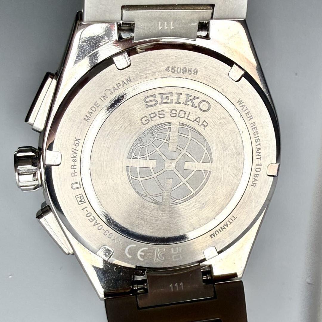 極美品 セイコー アストロン 腕時計 GPS ブルー文字盤 チタン JJ033