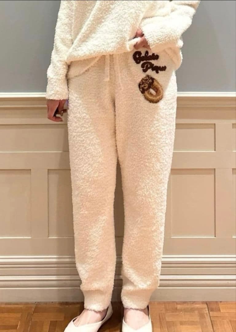 【新品タグ付き】ジェラートピケ ドーナツ柄プルオーバー+ロングパンツセット