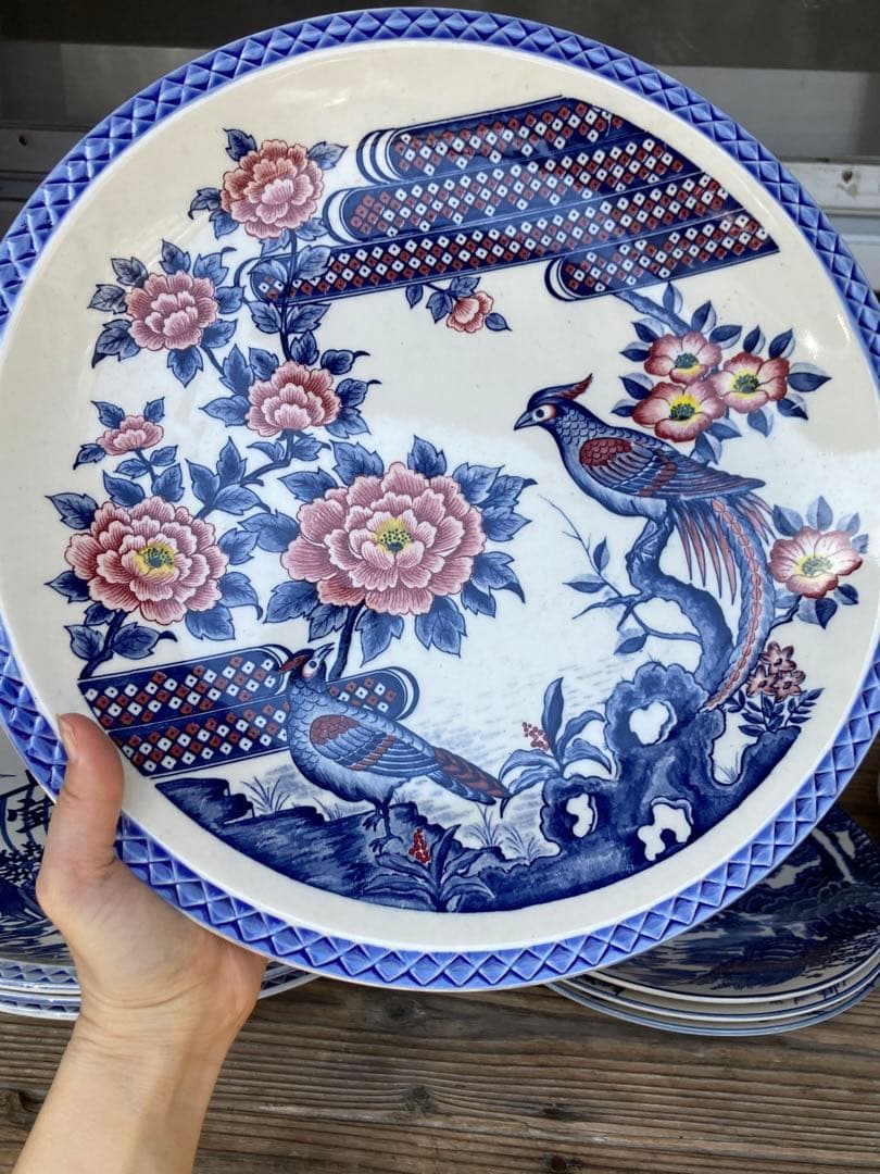 祝い皿　大皿　中皿　セット商品　中華料理　刺身皿　宝船　鳳凰　鶴　亀　縁起物