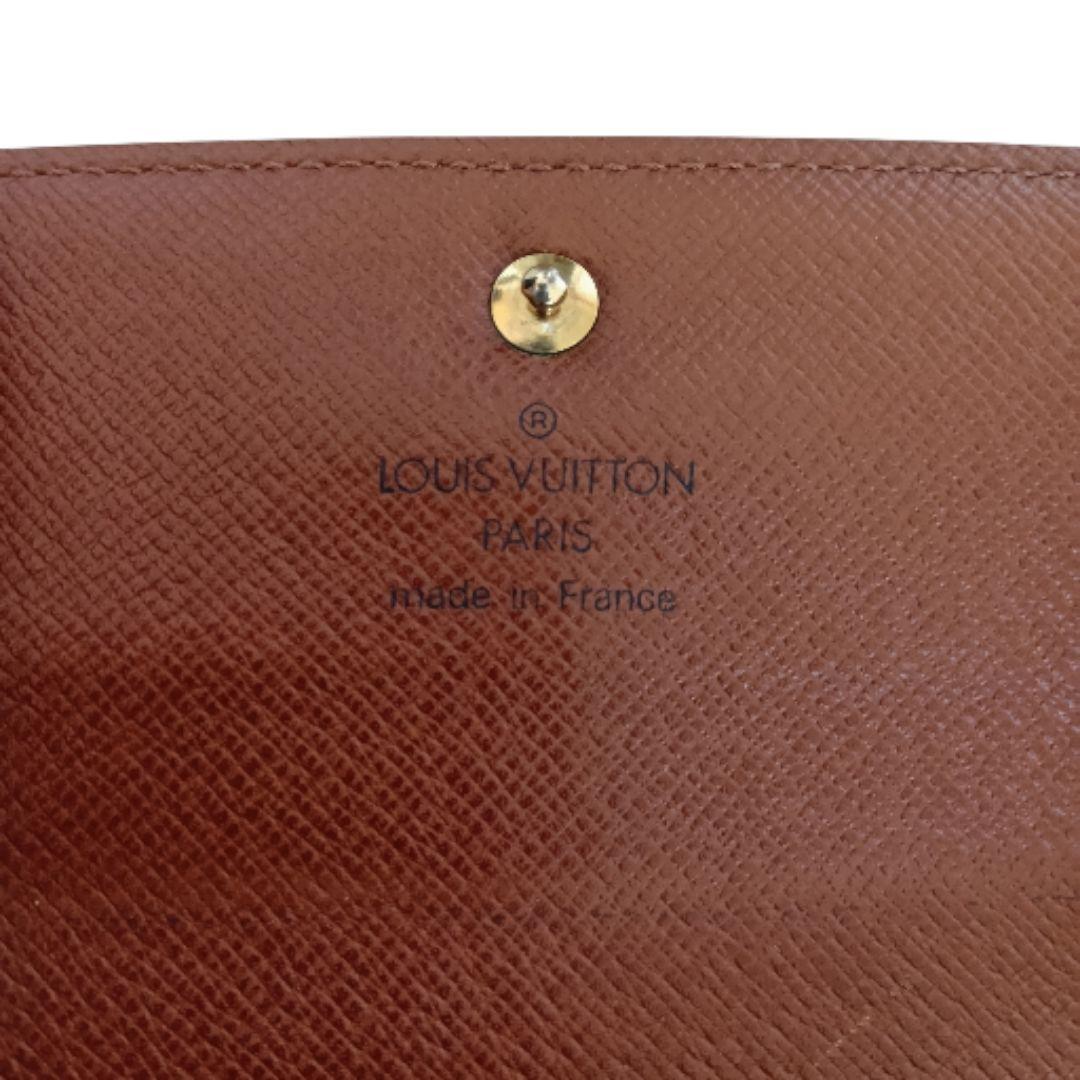 ルイヴィトン　モノグラム　ポルトトレゾール　エテュイパピエ　三つ折り財布