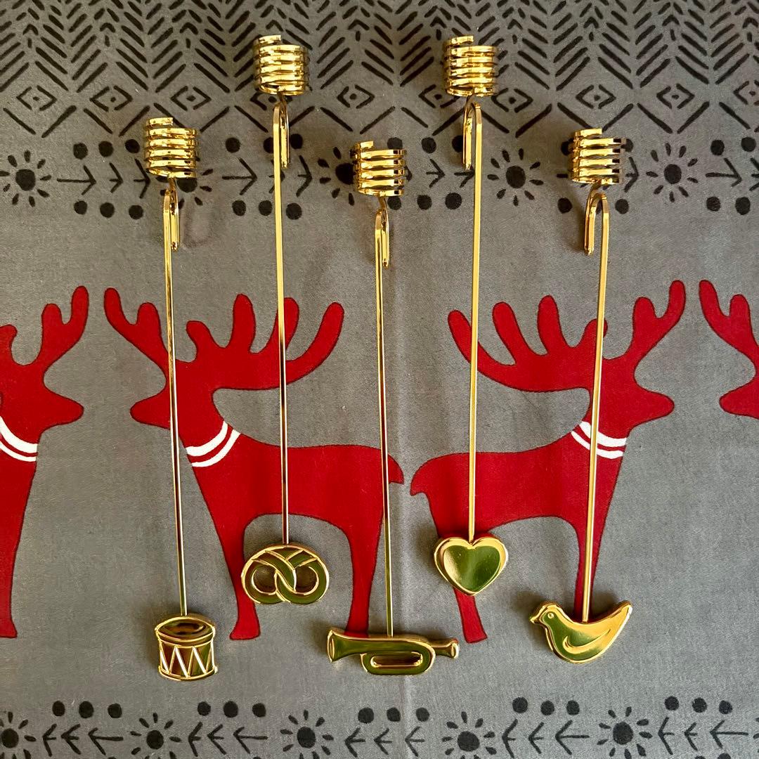 【未使用希少】  クリスマスキャンドルホルダー 5種セット