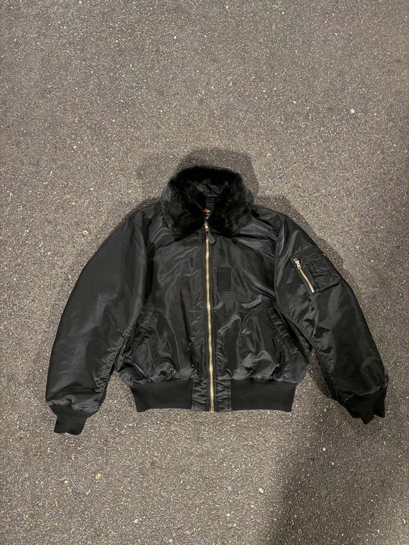 ALPHA INDUSTRIES ブラック MA-1ジャケット XL