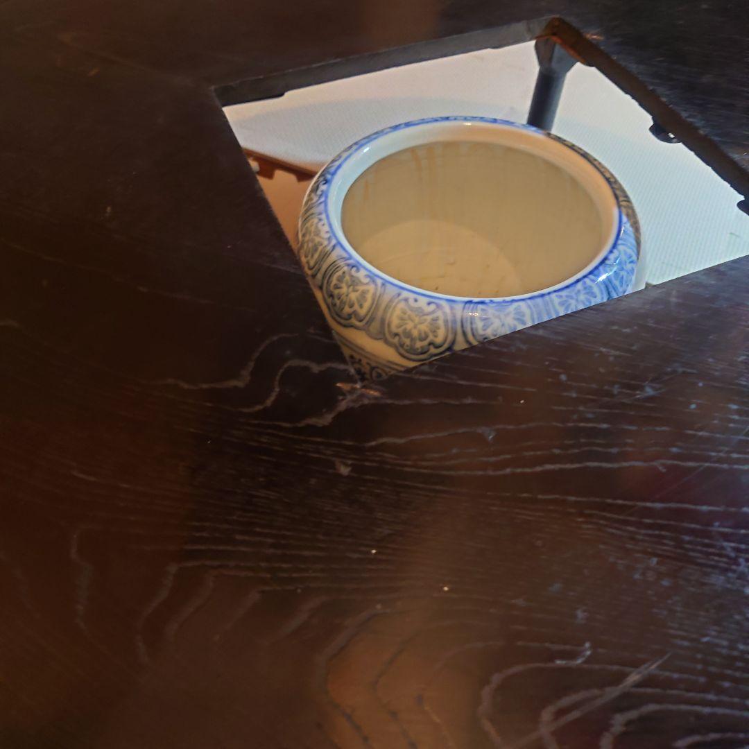 昭和20〜30年代　火鉢セット可能　折り畳み式囲炉裏ちゃぶ台