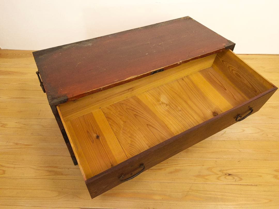 小ぶりのローボード　横幅約92.5㎝　木製　古道具　古家具　和家具　ビンテージ