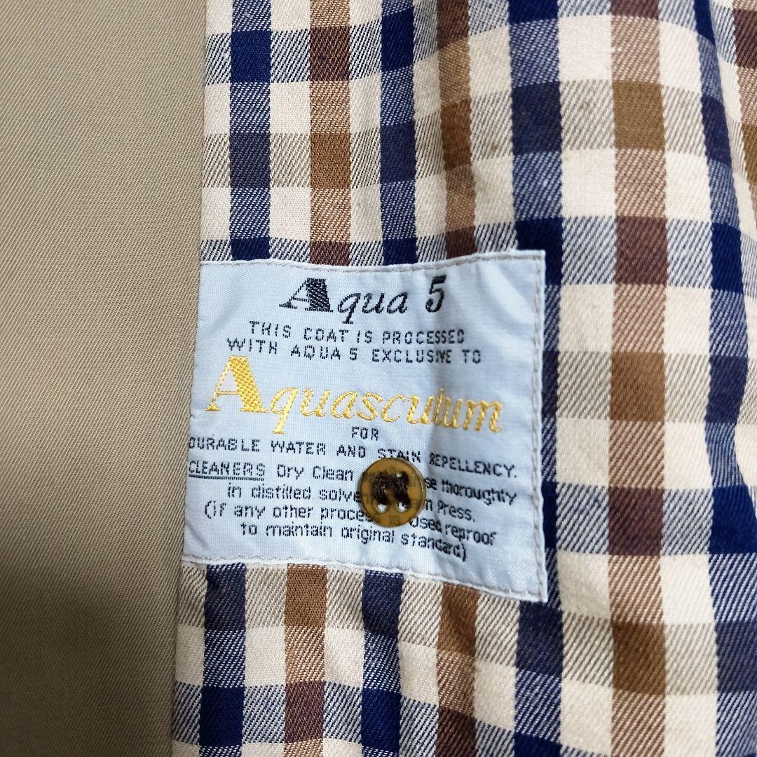 【美品】アクアスキュータム トレンチコート　ダブル　L