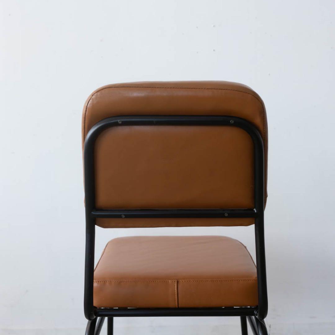 あおうみ　ダイニングチェア 本革　アイアン