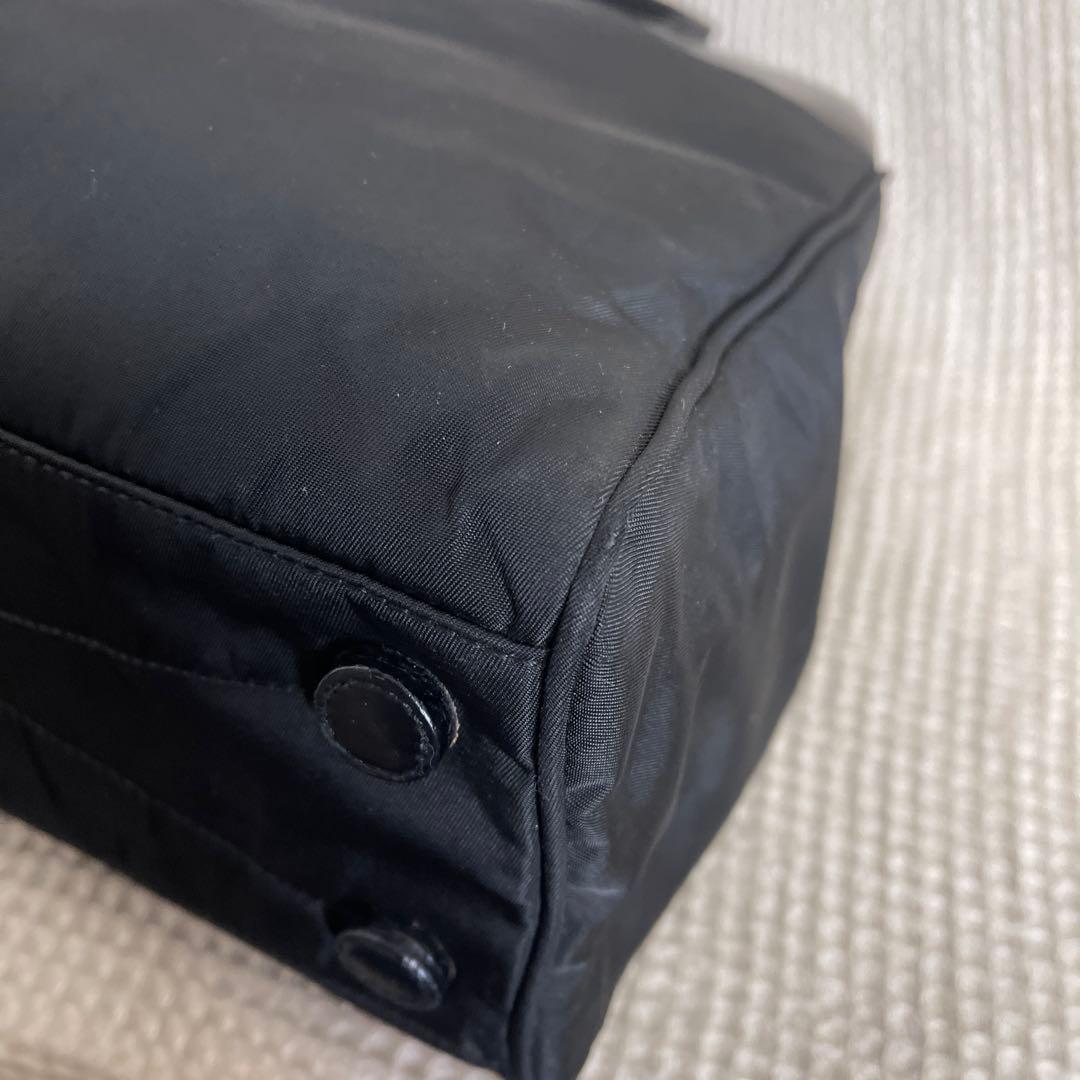 ◇ 美品 PRADA プラダ トートバッグ ナイロン×レザー ブラック ◇