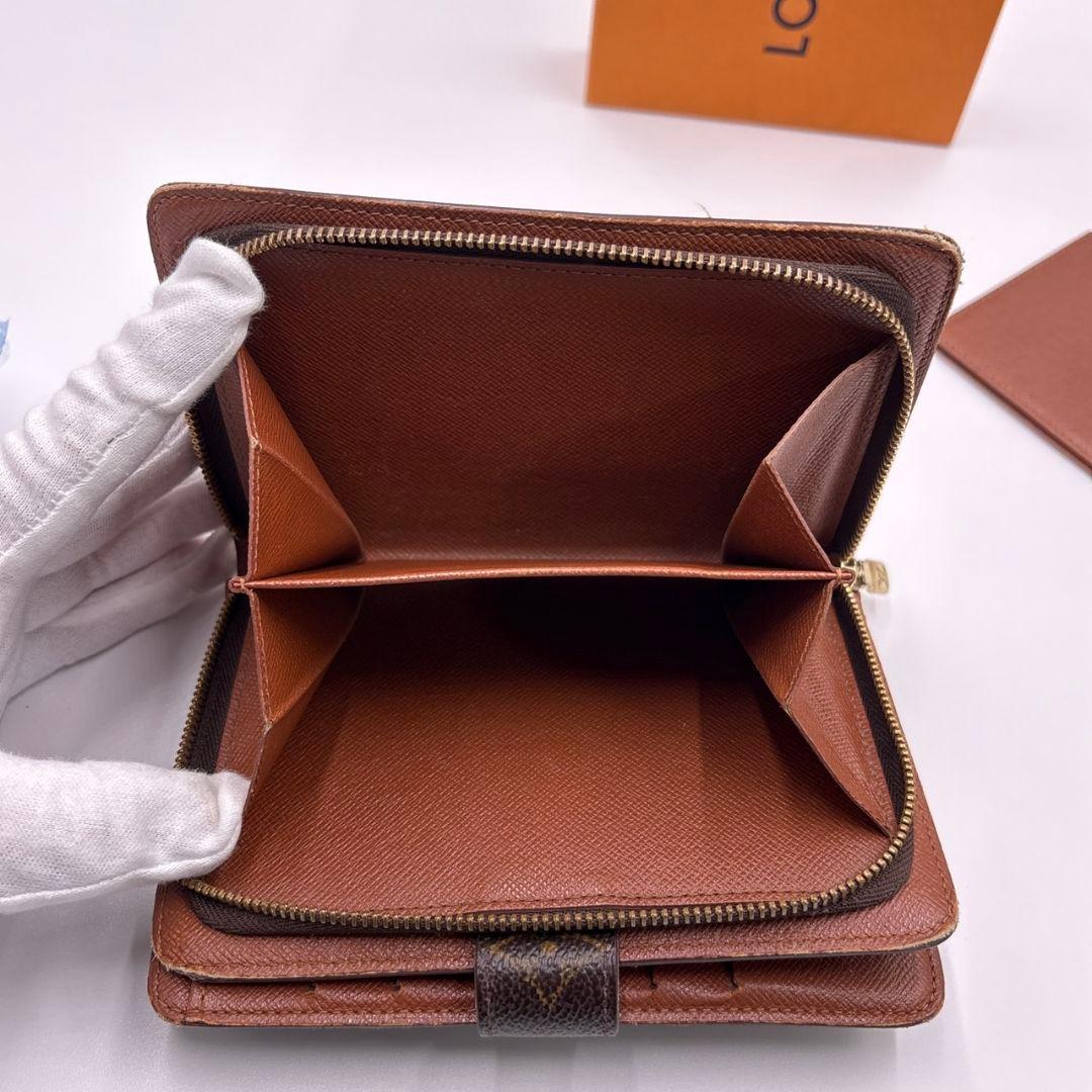 【廃盤】ルイヴィトン ポルトパピエジップ モノグラム パスケース付き 折り財布