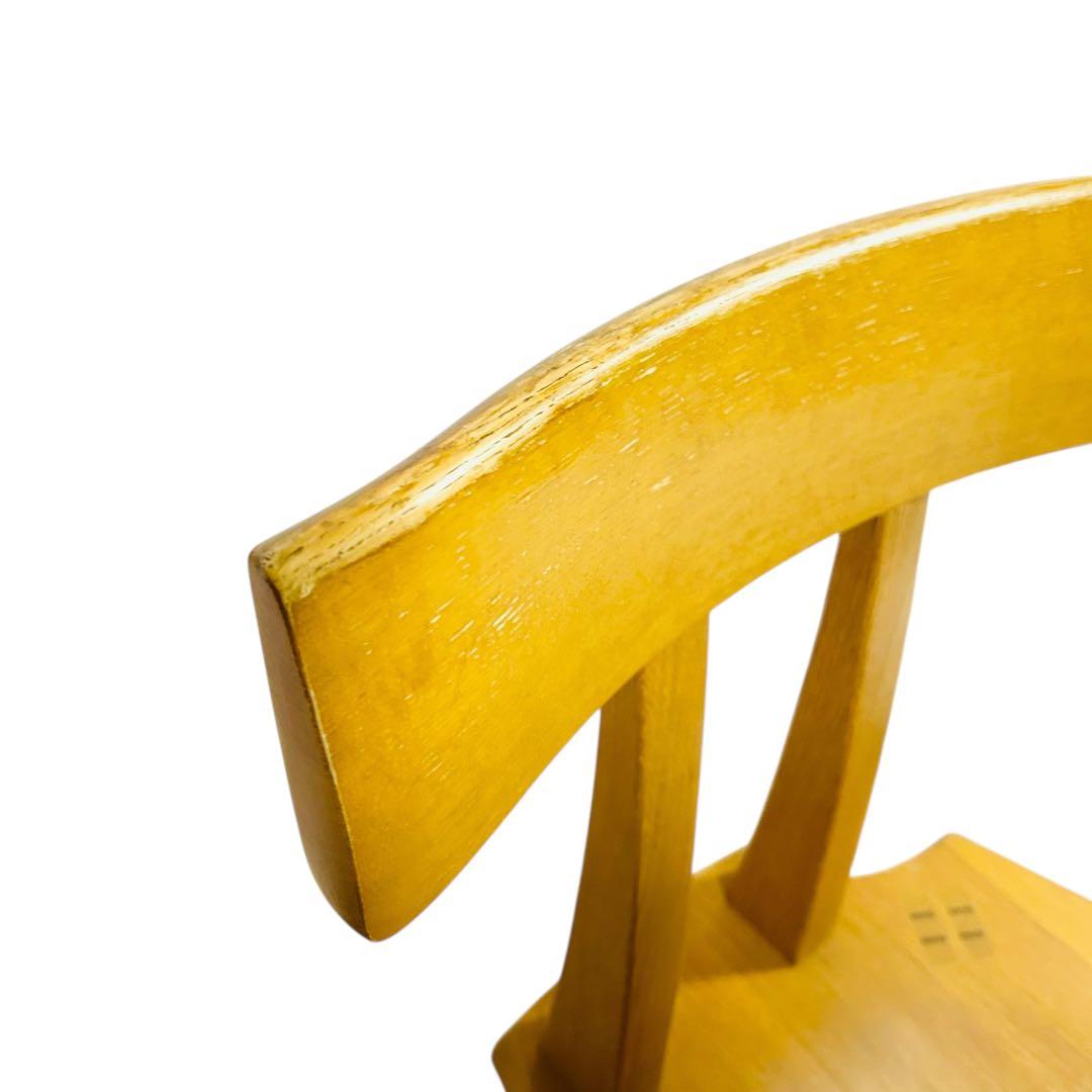 超希少 飛騨産業 円空 ダイニングチェア×2 キツツキ 敏光 テーブル別売り ②