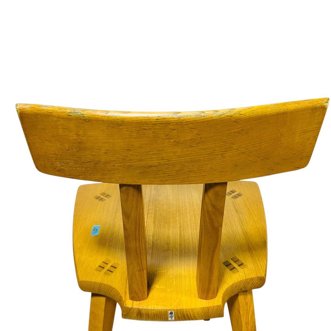 超希少 飛騨産業 円空 ダイニングチェア×2 キツツキ 敏光 テーブル別売り ②