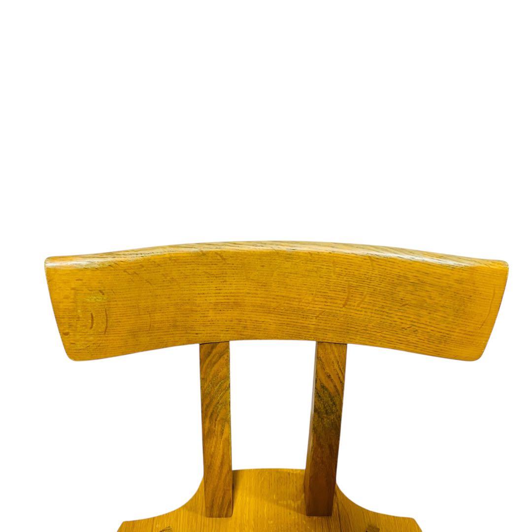 超希少 飛騨産業 円空 ダイニングチェア×2 キツツキ 敏光 テーブル別売り ②