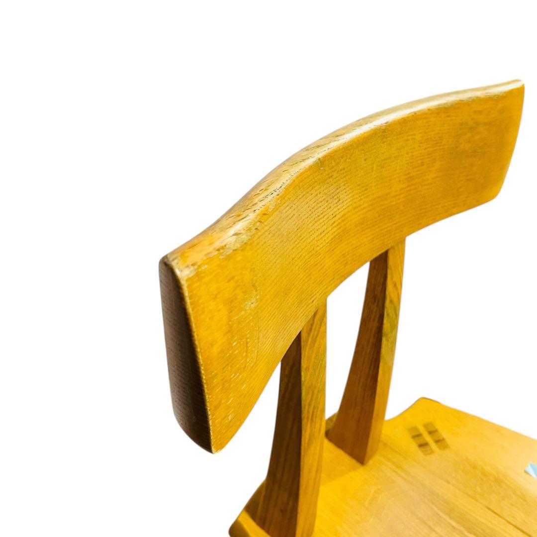 超希少 飛騨産業 円空 ダイニングチェア×2 キツツキ 敏光 テーブル別売り ②