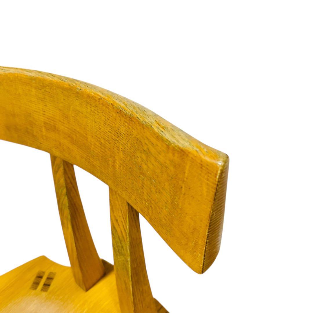 超希少 飛騨産業 円空 ダイニングチェア×2 キツツキ 敏光 テーブル別売り ②