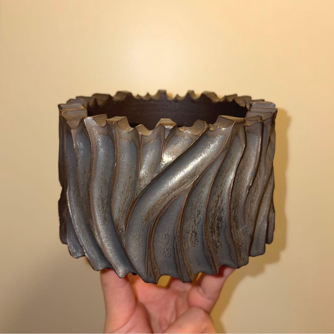 XL SIZE 植木鉢 作家鉢 グラキリス パキプス 恵比寿笑い 黒鬼城 魔界玉