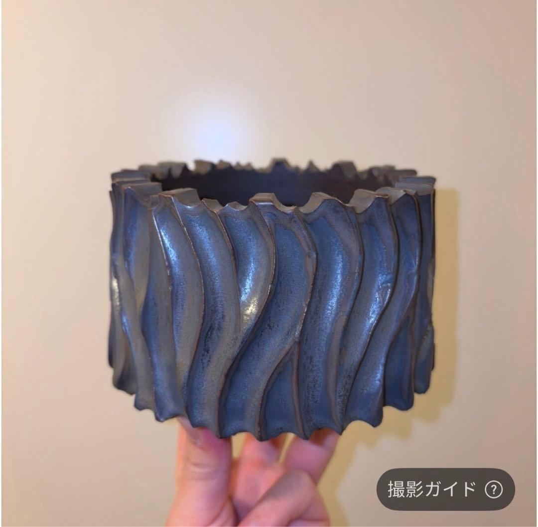 XL SIZE 植木鉢 作家鉢 グラキリス パキプス 恵比寿笑い 黒鬼城 魔界玉