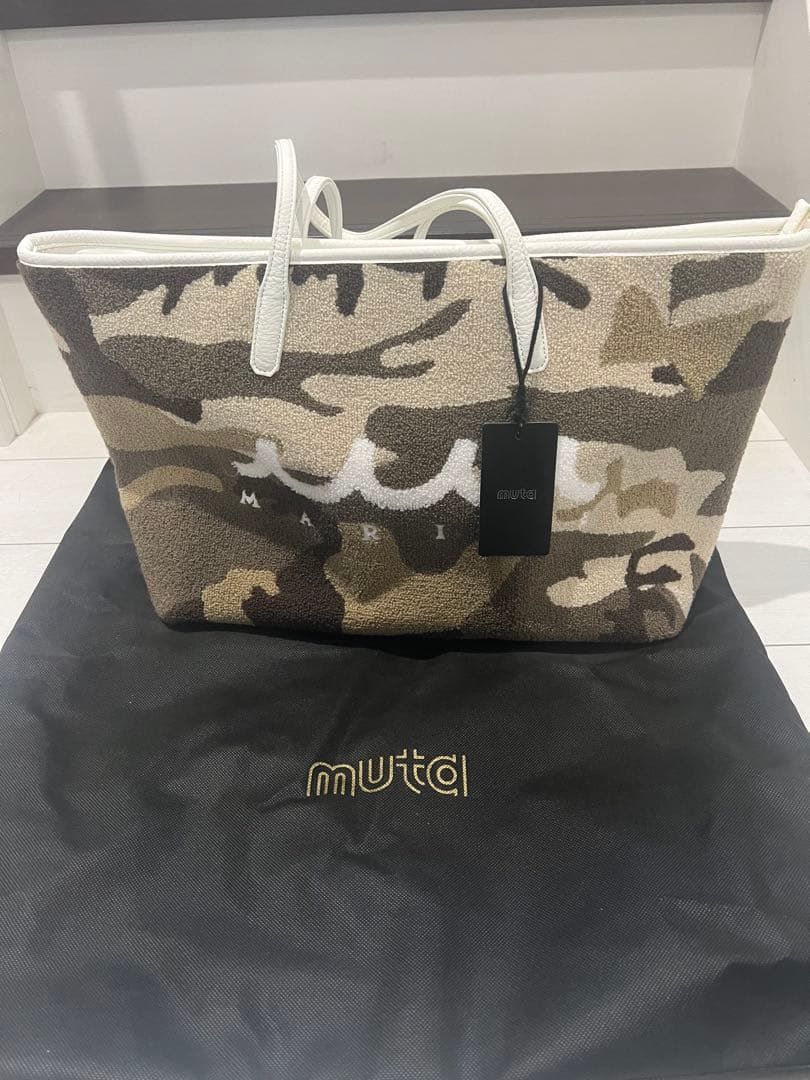 muta 迷彩柄 ホワイト トートバッグ