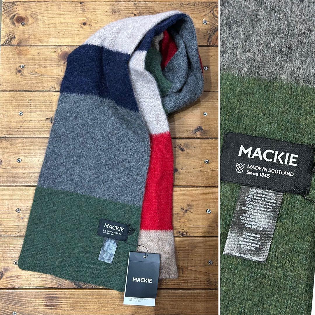 新品 ROBERT MACKIE マルチカラー マフラー ロバートマッキー