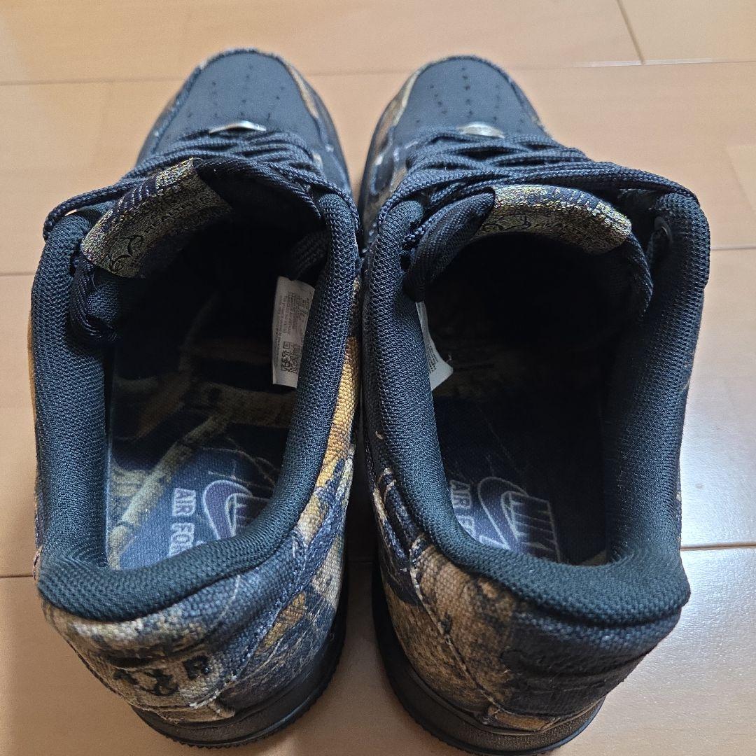 ナイキ エアフォースワン 黒 リアルツリー カモフラージュ 27cm