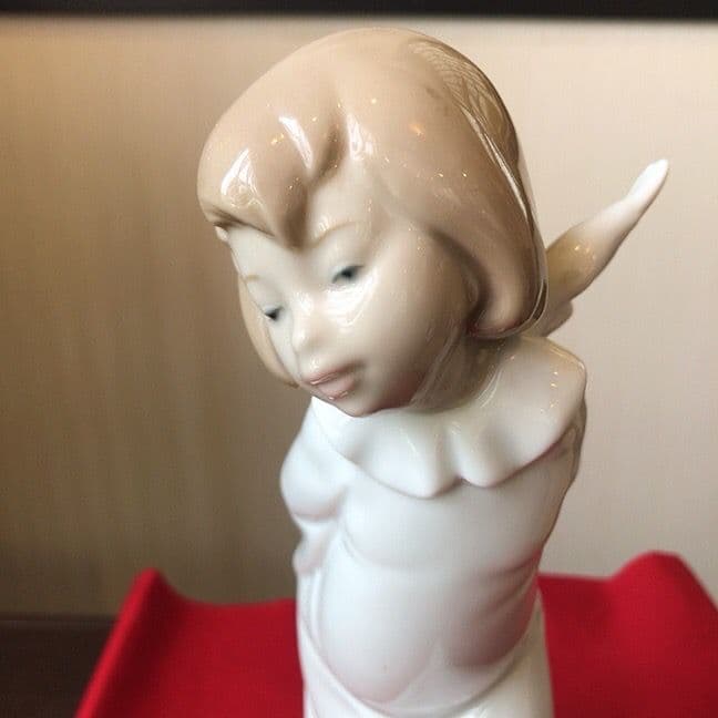 【廃盤品】リヤドロ 天使の考えごと 陶器 置物 アンティーク