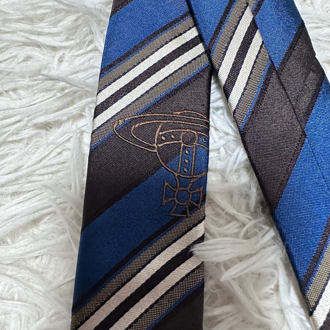 新品未使用タグ付　ヴィヴィアンウエストウッド　ネクタイ ストライプ　ビッグオーブ
